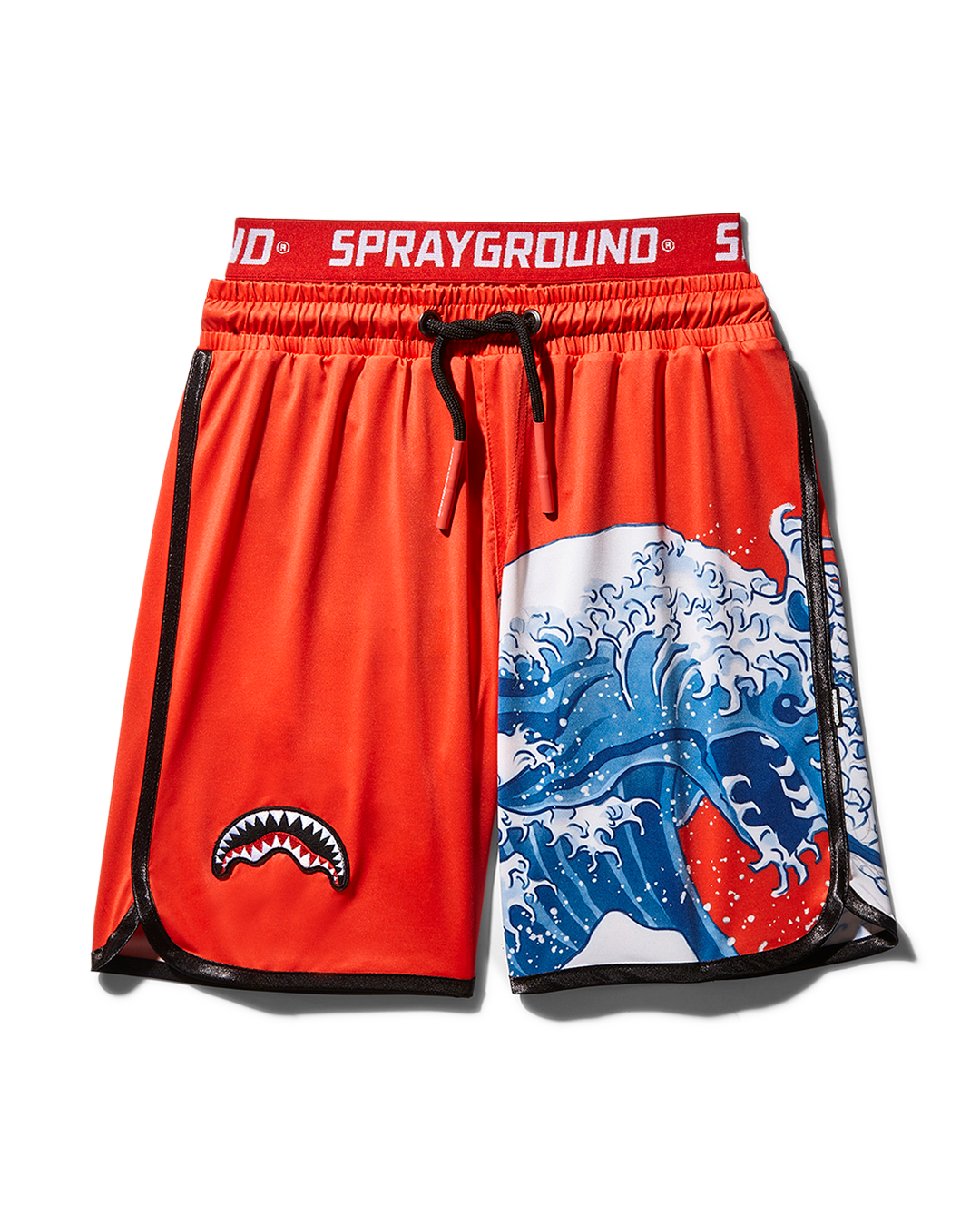 KIDS JAPAN WAVE SWIM TRUNKS (RED)